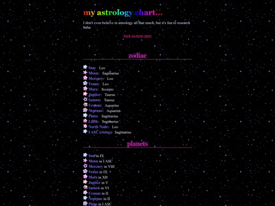 astrology screenshot
