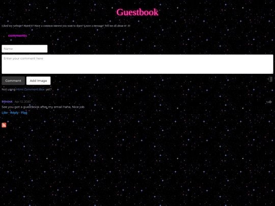 guestbook screenshot