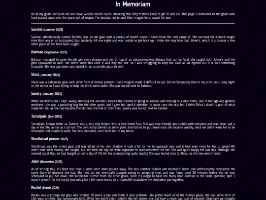 webmaster/memorial screenshot