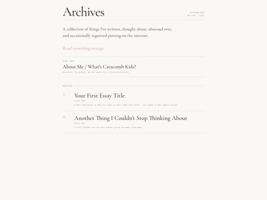 archives screenshot