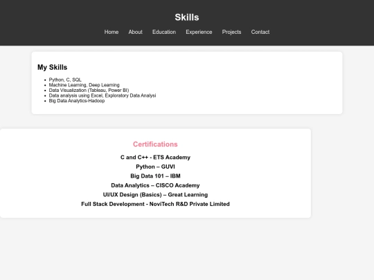 skills screenshot