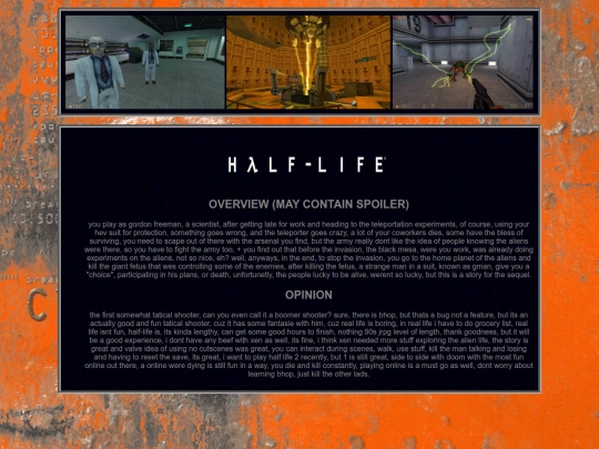 game recommendation/half-life/half screenshot