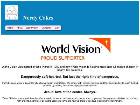 nerdy-cakes/Worldvision screenshot
