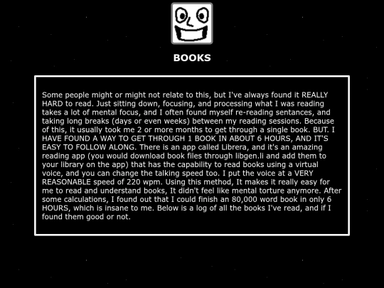 books screenshot