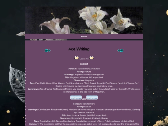 fanfics screenshot