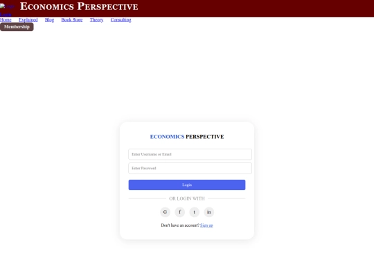 login screenshot