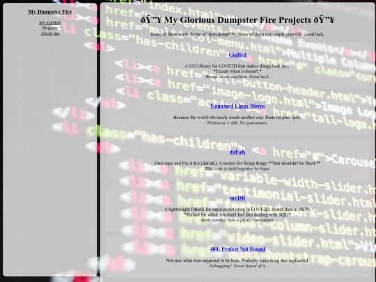 projects screenshot