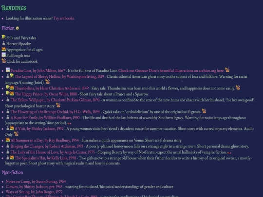 compendium/spine/readings screenshot