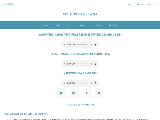 pagines/audio screenshot