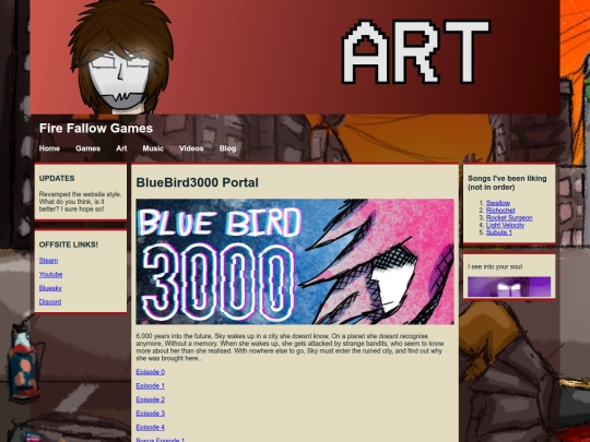 ArtPage/BlueBird3000Portal screenshot