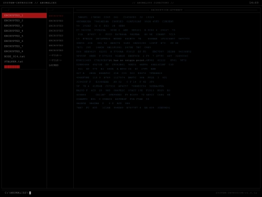 anomalies screenshot