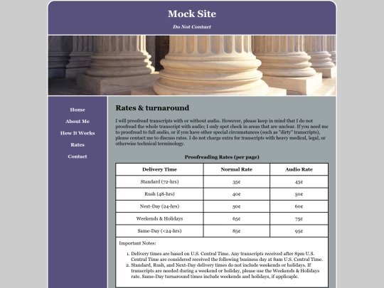 rates screenshot