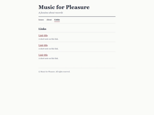 links screenshot