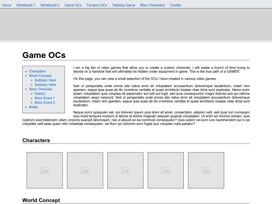 game ocs screenshot
