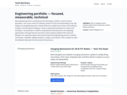 Engineering_Portfolio screenshot