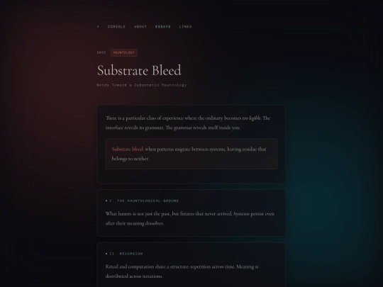 essays/haunt screenshot