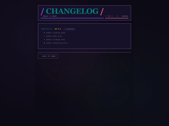 changelog screenshot