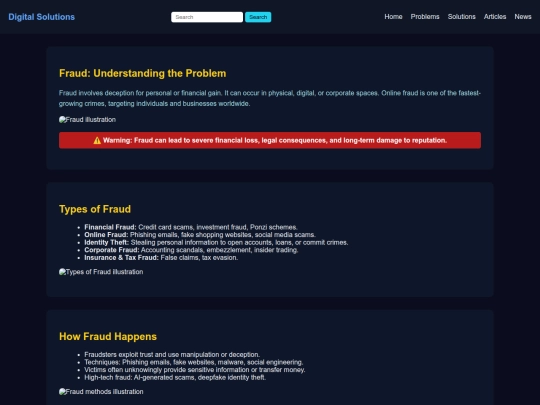 Fraud screenshot