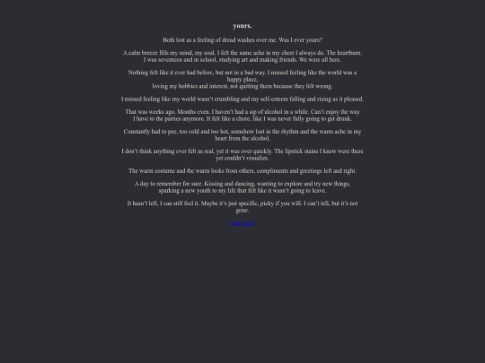 writing/yours screenshot