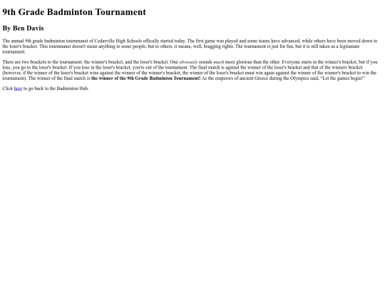 badminton.html screenshot