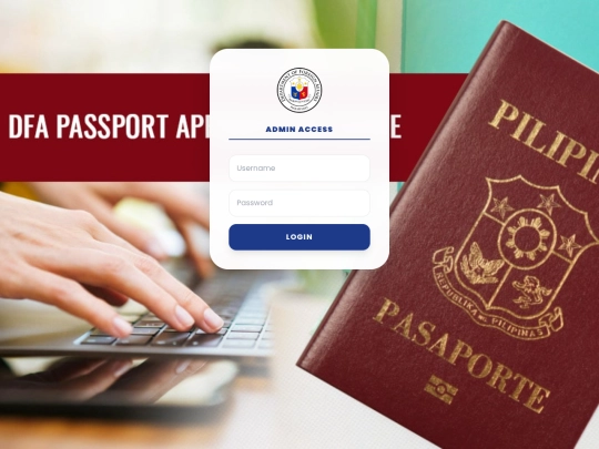 DFA PASSPORT/admin screenshot