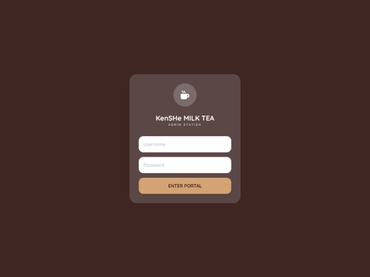 MILK TEA/admin screenshot