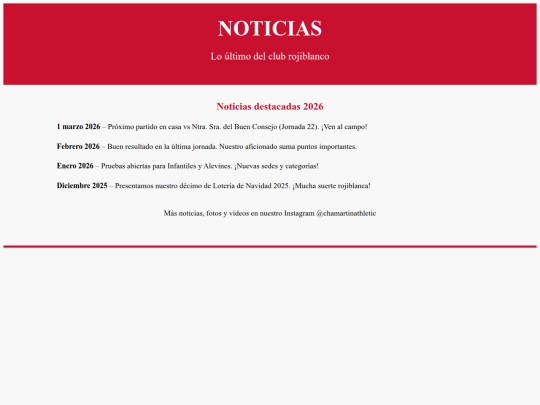chamartinathletic/noticias screenshot