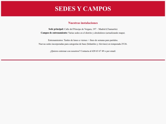 chamartinathletic/sedes screenshot