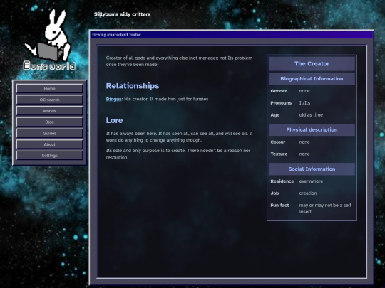 character/Creator screenshot