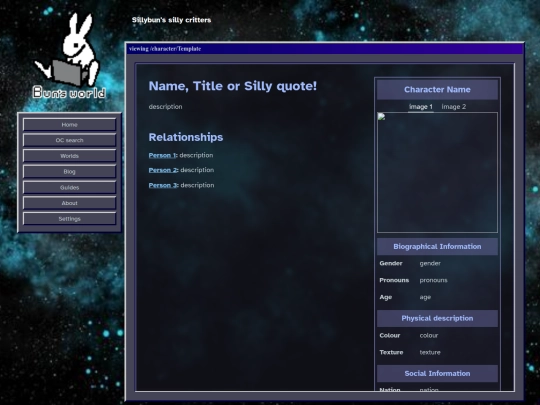 character/Template screenshot