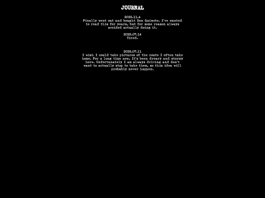 Journal screenshot