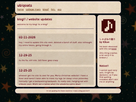 blog screenshot