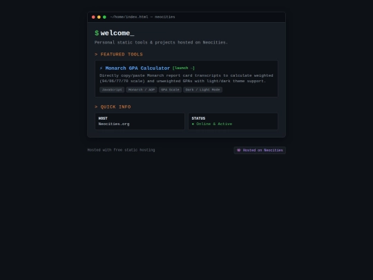 index screenshot