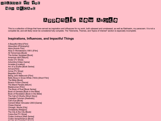 appendixnewarcade screenshot