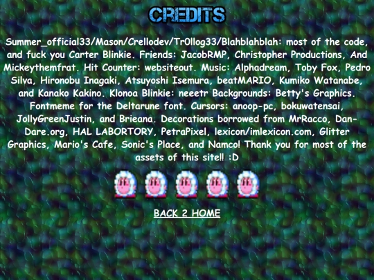 Credits screenshot