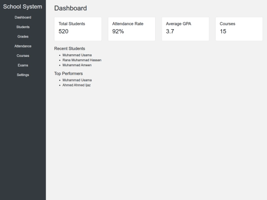 studentmanagement screenshot
