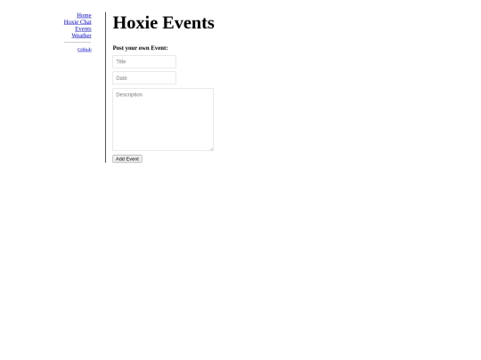 events screenshot