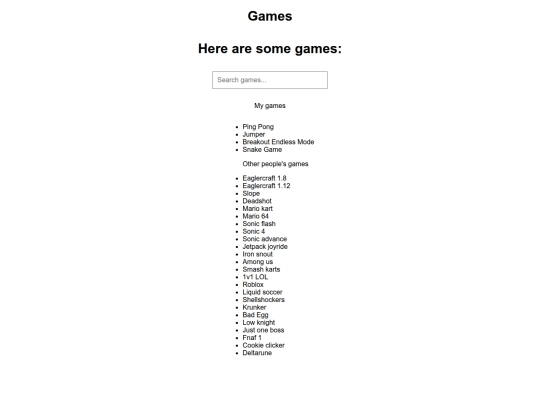 games screenshot