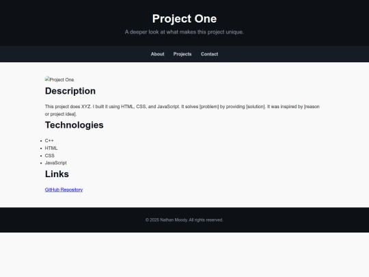project1 screenshot