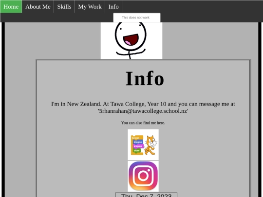 info screenshot