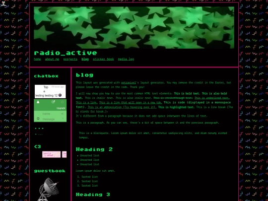blog screenshot