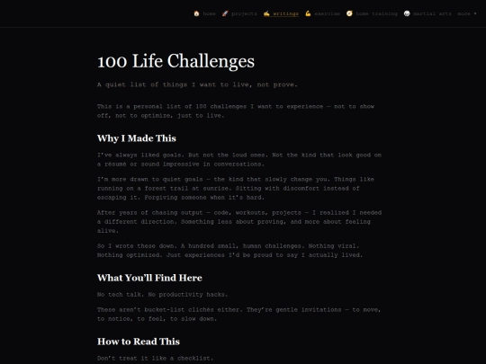 writings/100-life-challenges screenshot