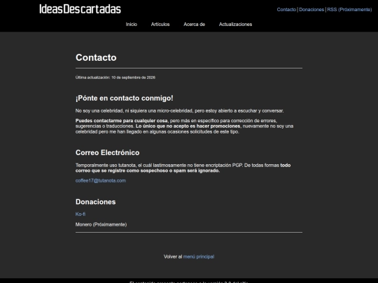 about/contacto screenshot