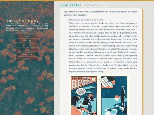 reading/reviews screenshot