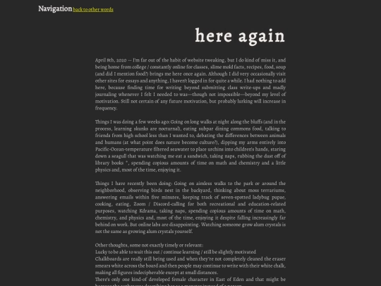 writing/reflect/quaranteen screenshot