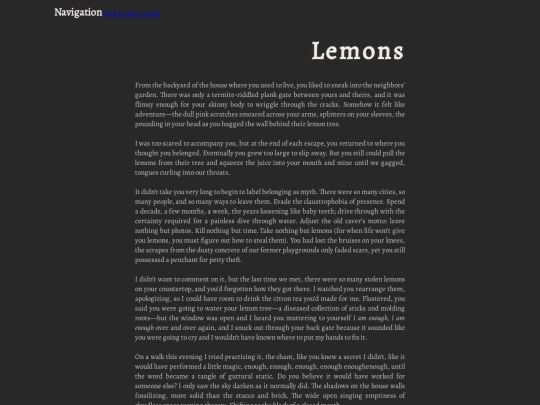 writing/scraps/5lemons screenshot