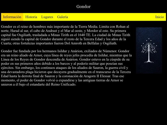 Practicas/Proyecto/Gondor screenshot
