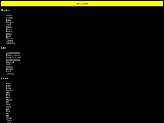 Practicas/Proyecto/Personajes screenshot