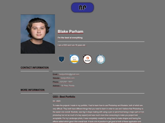 AboutMe screenshot