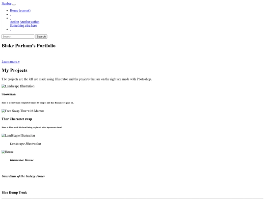 Portfolio/Index screenshot